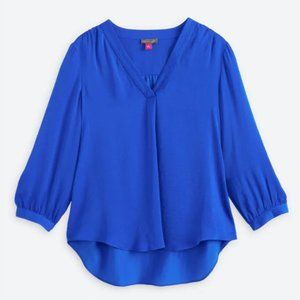Vince Camuto blue popover blouse, size 1X